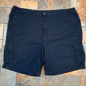 Full Blue navy blue cargo shorts.